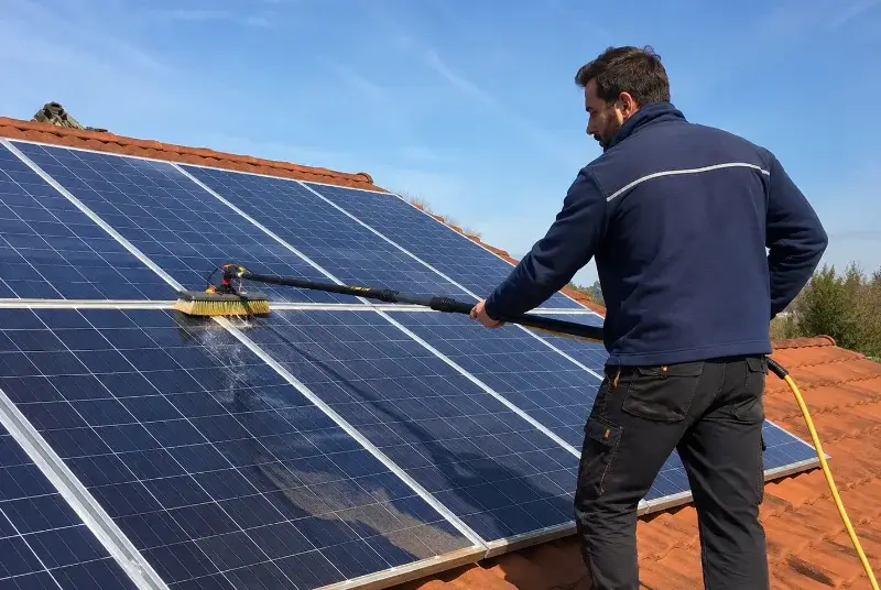 Nettoyage et entretien de panneaux solaires au Masnau-Massuguiès